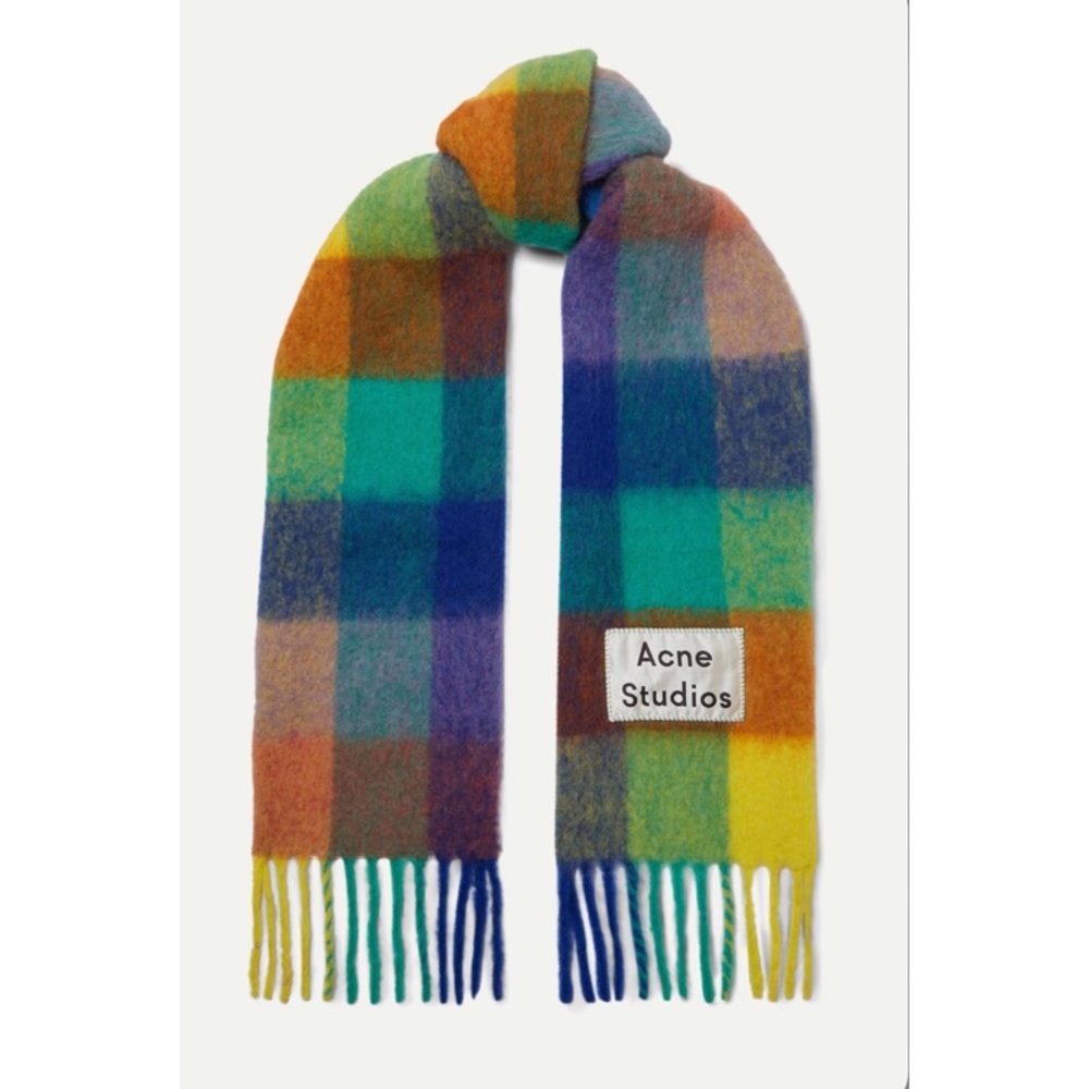 Acne Studios Multicolor Plaid Scarf - Picture 3 of 5